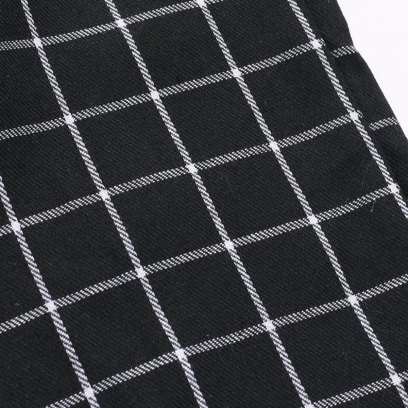 Plaid Tapered Men's Pants With Slant Pockets - Picture 8 of 9